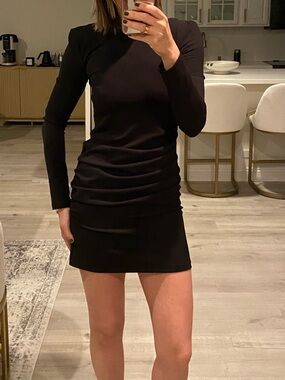Zara Long-Sleeve Black Dress